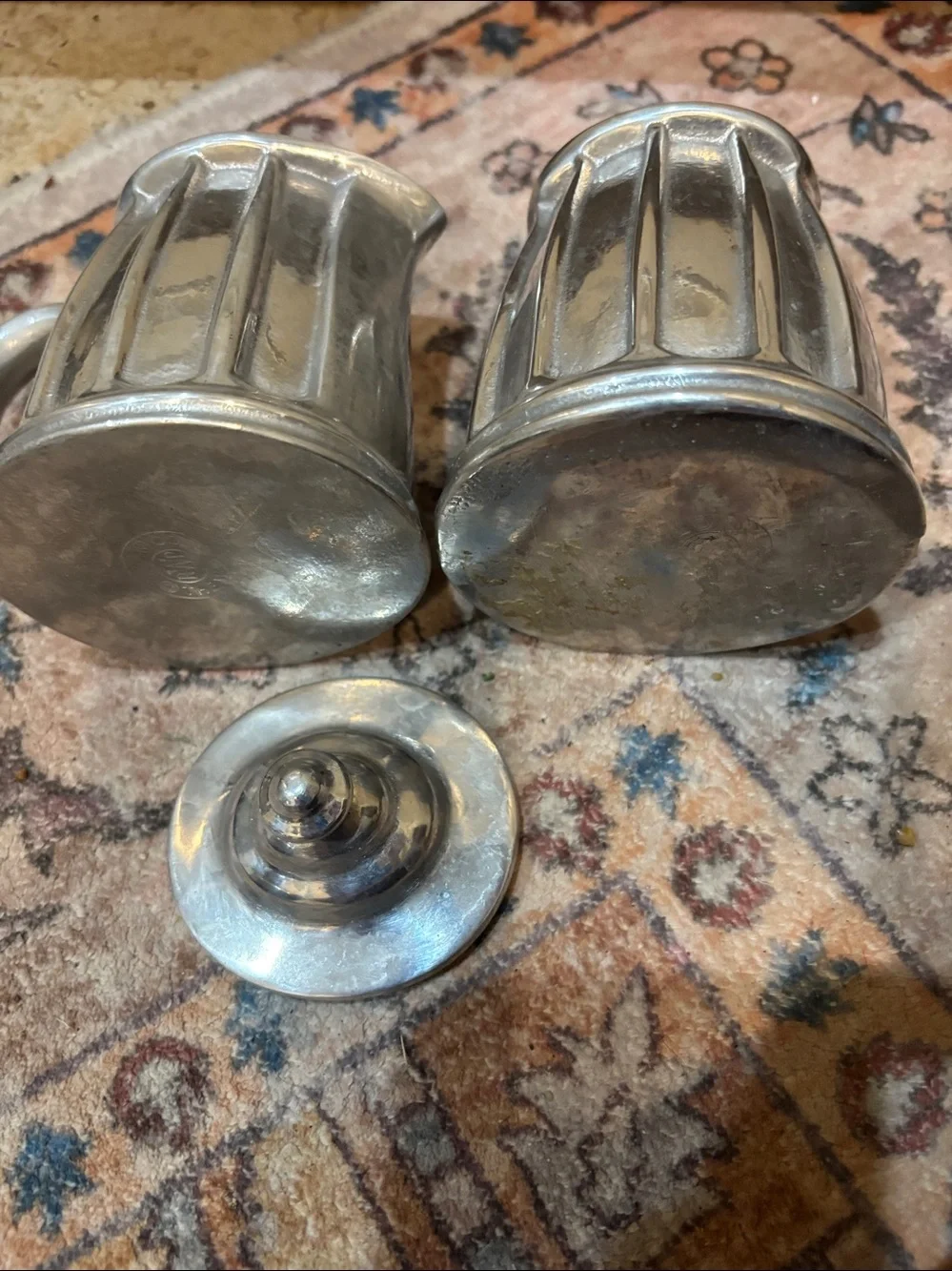 Vintage Wilton Armetale Cream & Sugar Set